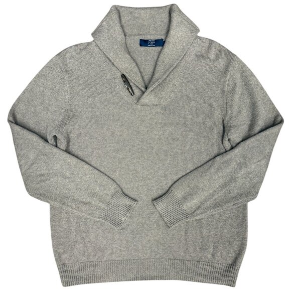 EUC Men's J. CREW‎ Toggle Shawl Collar Sweater Taupe | Size M - Picture 1 of 9